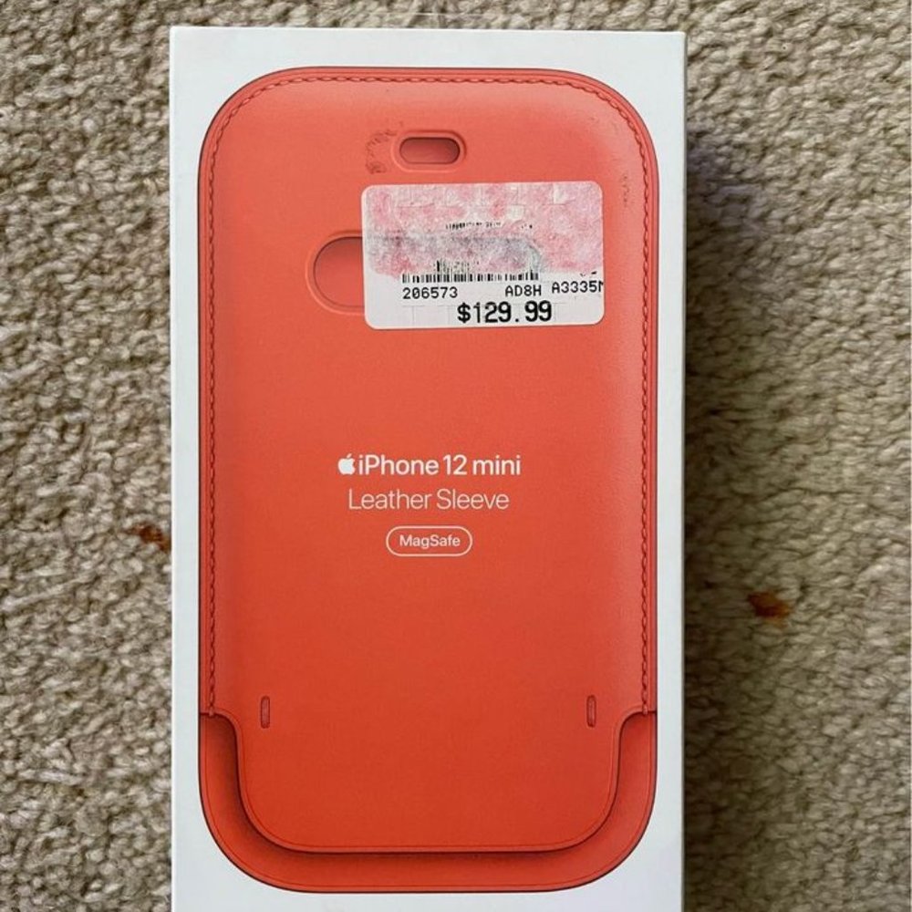 iPhone 12 Mini Leather Sleeve with Megsafe
